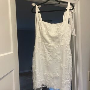 Park & Fifth White Floral Mini Dress